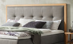 Hasena Cecilia Boxspringbett – 140 x 200 cm, Elegance-Top, Monet steel