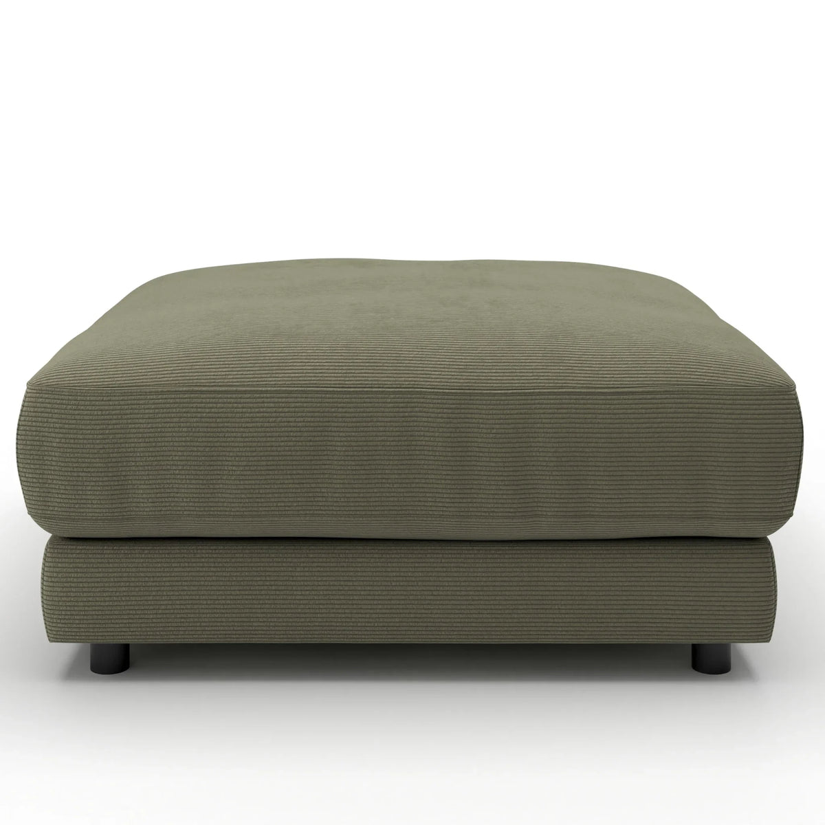 Hocker medium Feincord Oliv - Moderner Polsterhocker für Wohnzimmer kaufen